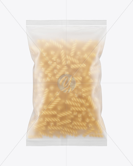 Download Frosted Plastic Bag With Fusilli Pasta Mockup in Bag & Sack Mockups on Yellow Images Object Mockups