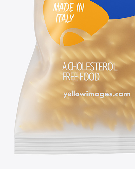 Download Frosted Plastic Bag With Fusilli Pasta Mockup In Bag Sack Mockups On Yellow Images Object Mockups Yellowimages Mockups