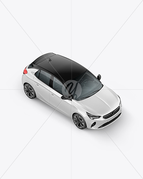 Download Hatchback 5 Doors Mockup Half Side View In Vehicle Mockups On Yellow Images Object Mockups PSD Mockup Templates