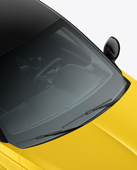 Download Hatchback 5 Doors Mockup Half Side View In Vehicle Mockups On Yellow Images Object Mockups PSD Mockup Templates