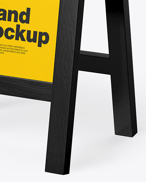 Wooden Street Stand Mockup PSD #7