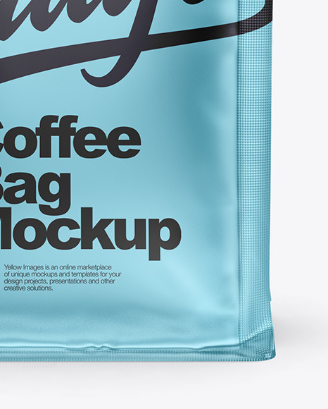 Matte Metallic Coffee Bag With Zipper Mockup In Bag Sack Mockups On Yellow Images Object Mockups