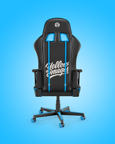 Download Gaming Chair Mockup Back View In Object Mockups On Yellow Images Object Mockups PSD Mockup Templates