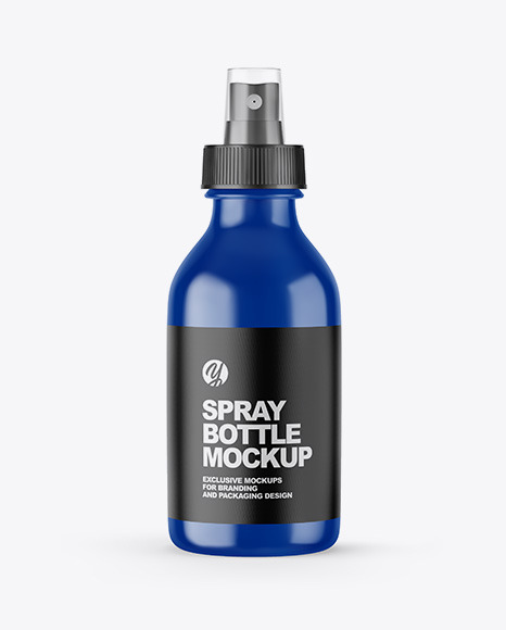 Glossy Spray Bottle Mockup