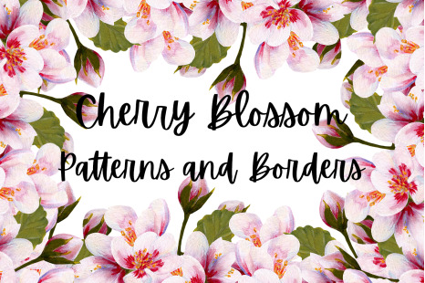 Cherry Blossom Patterns and Borders