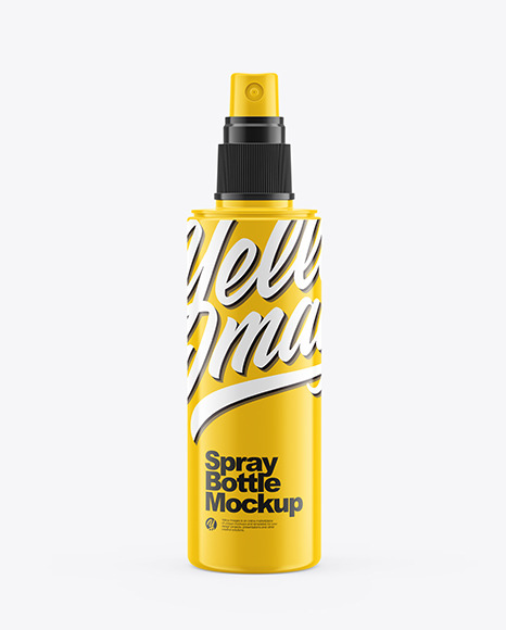 Glossy Spray Bottle Mockup