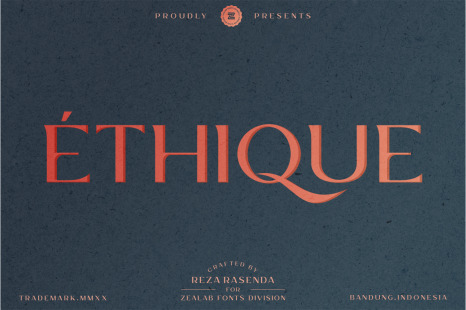 ETHIQUE - elegant font