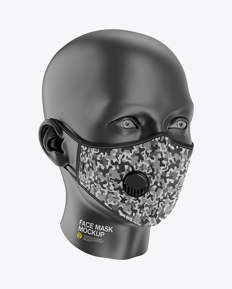 Download Anti Pollution Face Mask With Exhalation Valve In Apparel Mockups On Yellow Images Object Mockups PSD Mockup Templates