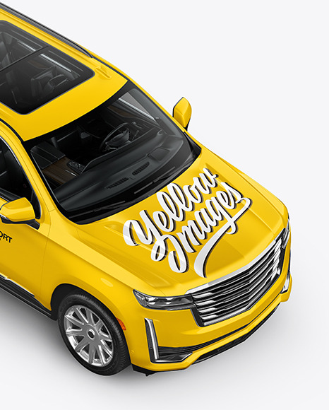 Luxury SUV Mockup - Top HalfSide View