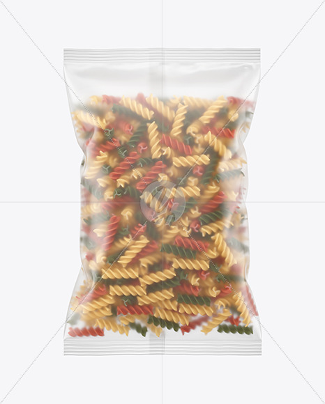 Download Plastic Bag With Tricolor Fusilli Pasta Mockup In Bag Sack Mockups On Yellow Images Object Mockups Yellowimages Mockups