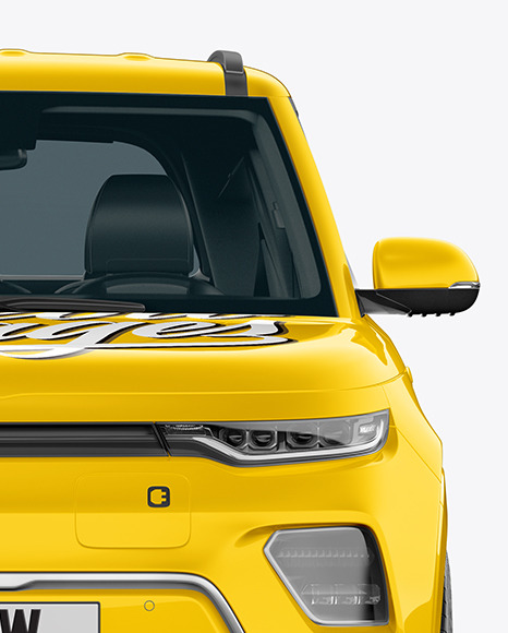 Compact Car Mockup  Front View PSD #1