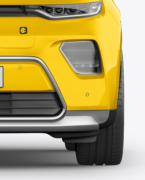 Compact Car Mockup  Front View PSD #6