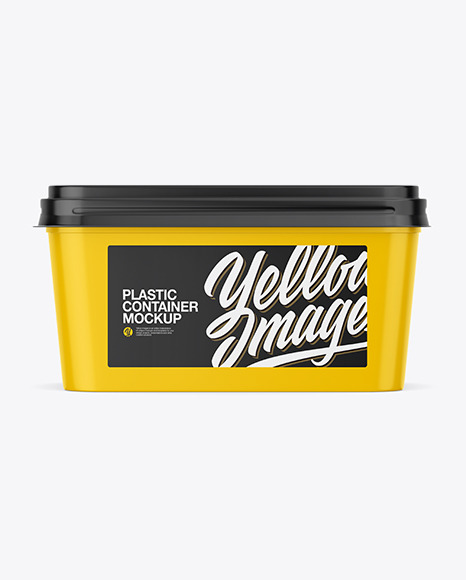 Download Plastic Container Mockup In Pot Tub Mockups On Yellow Images Object Mockups PSD Mockup Templates