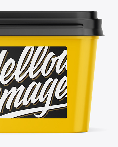 Download Plastic Container Mockup in Pot & Tub Mockups on Yellow Images Object Mockups