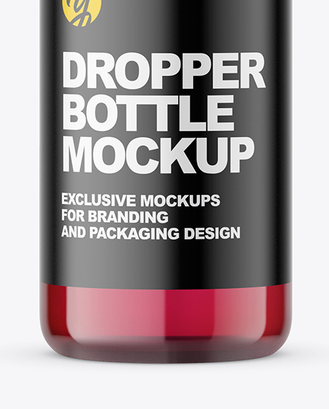 Glass Dropper Bottle Mockup PSD #4