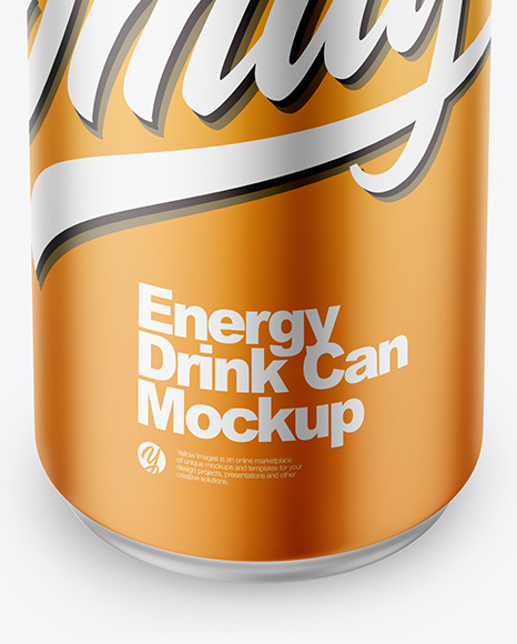 Matte Metallic Drink Can Mockup PSD #1