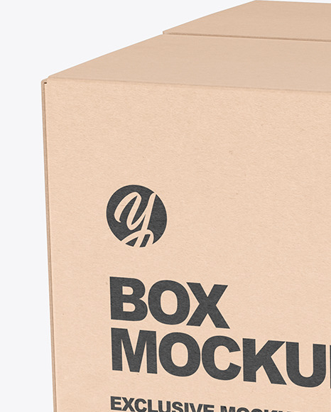 Download Kraft Paper Box With Cans Mockup In Box Mockups On Yellow Images Object Mockups