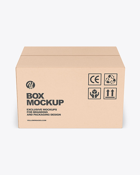 Kraft Paper Box with Cans Mockup PSD #2