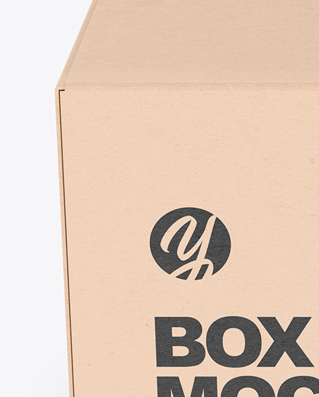 Download Kraft Paper Box With Cans Mockup In Box Mockups On Yellow Images Object Mockups PSD Mockup Templates