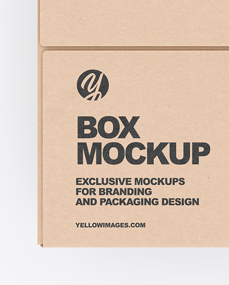 Download Kraft Paper Box With Cans Mockup In Box Mockups On Yellow Images Object Mockups