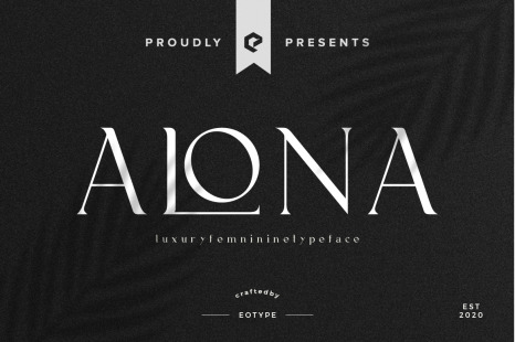 Alona Multipurpose Elegeant Luxury Font on Yellow Images Creative Store