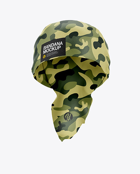 Bandana With Head Mockup In Apparel Mockups On Yellow Images Object Mockups