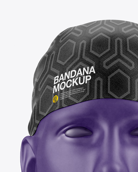 Download Bandana With Head Mockup In Apparel Mockups On Yellow Images Object Mockups