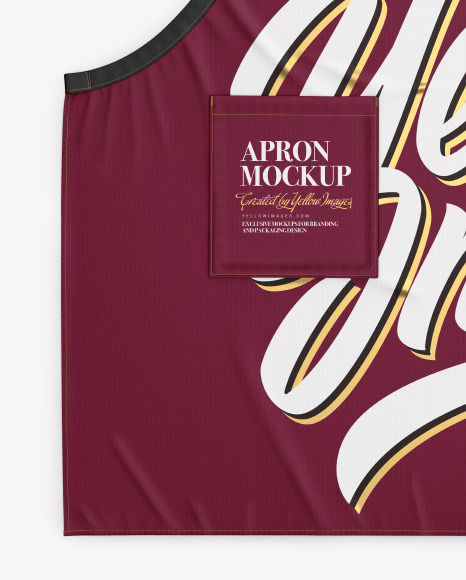 Apron Mockup In Apparel Mockups On Yellow Images Object Mockups