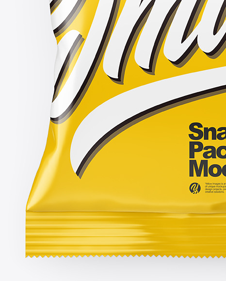 Download Matte Snack Package Mockup Top View In Flow Pack Mockups On Yellow Images Object Mockups Yellowimages Mockups