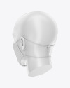 Download Face Mask With Elastic Cord And Stopper Back Half Side View In Apparel Mockups On Yellow Images Object Mockups