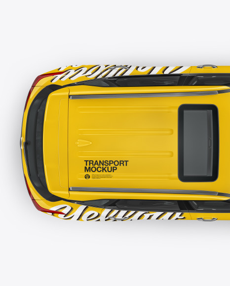 Download Crossover SUV Mockup - Top View in Vehicle Mockups on Yellow Images Object Mockups