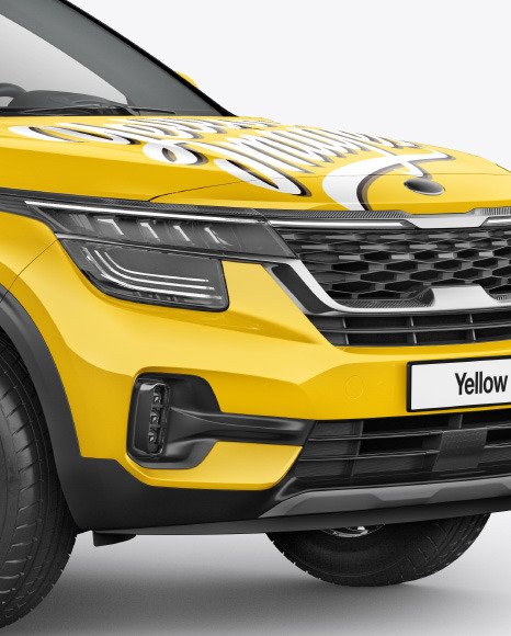 Download Free Crossover Suv Mockup Half Side View In Vehicle Mockups On Yellow PSD Mockups