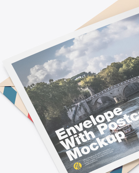 Envelope w  Postcard Mockup PSD #2