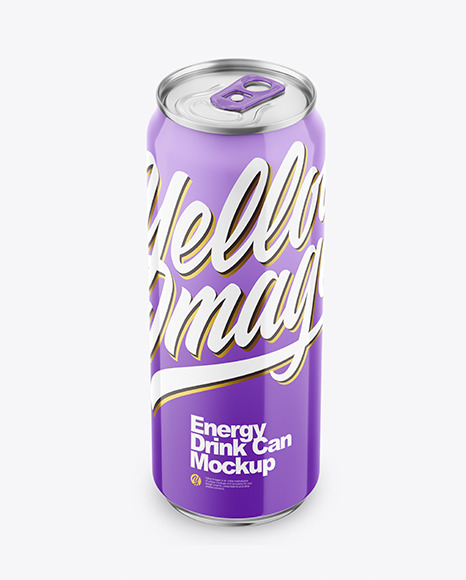 Download Metallic Drink Can With Glossy Finish And Condensation ... Yellowimages Mockups