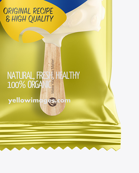 Download Ice Cream Bar Mockup in Flow-Pack Mockups on Yellow Images ...