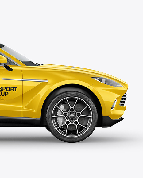 Download Crossover Suv Mockup Side View In Vehicle Mockups On Yellow Images Object Mockups