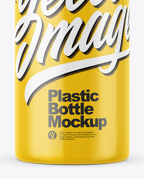 Glossy Plastic Bottle Mockup