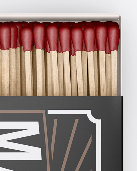 Opened Match Box Mockup PSD #6