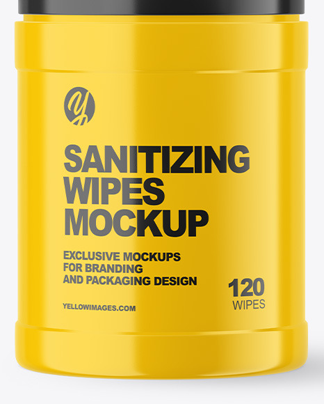 Download Glossy Opened Sanitizing Wipes Canister Mockup In Packaging Mockups On Yellow Images Object Mockups Yellowimages Mockups