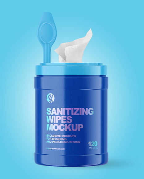 Download Download Matte Opened Sanitizing Wipes Canister Mockup ...