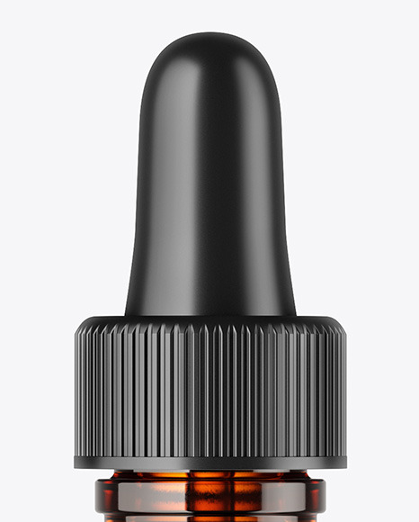 Amber Dropper Bottle Mockup PSD #2