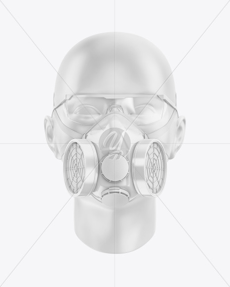 Download Gas Mask Mockup In Apparel Mockups On Yellow Images Object Mockups PSD Mockup Templates