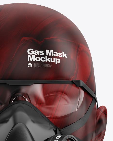 Download Gas Mask Mockup In Apparel Mockups On Yellow Images Object Mockups PSD Mockup Templates