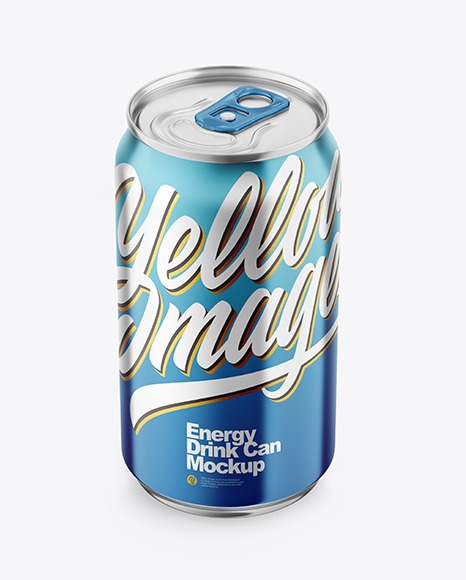 Metallic Drink Can Mockup
