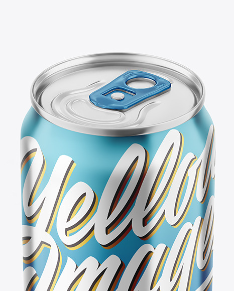 Metallic Drink Can Mockup PSD #2