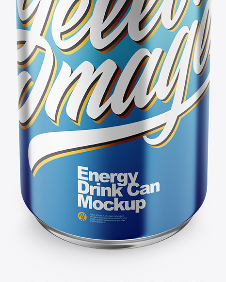 Metallic Drink Can Mockup PSD #1