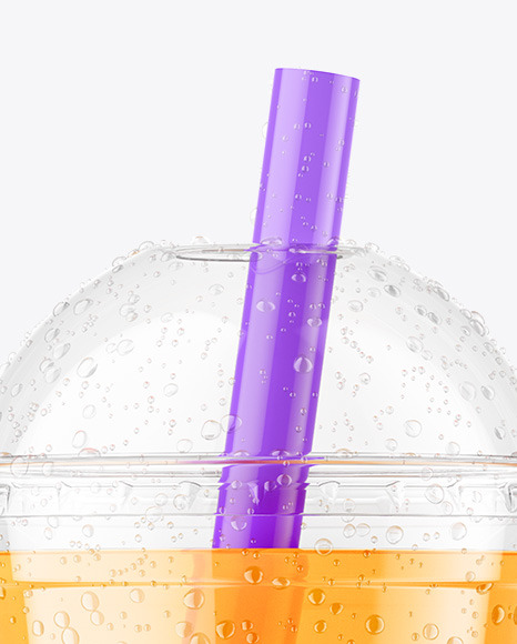 Fruit Bubble Tea Cup Mockup PSD #7