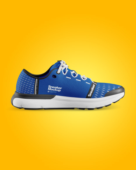 Download Sneaker Mockup In Apparel Mockups On Yellow Images Object Mockups