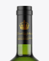 Green Glass White Wine Bottle Mockup
