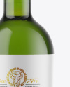 Green Glass White Wine Bottle Mockup